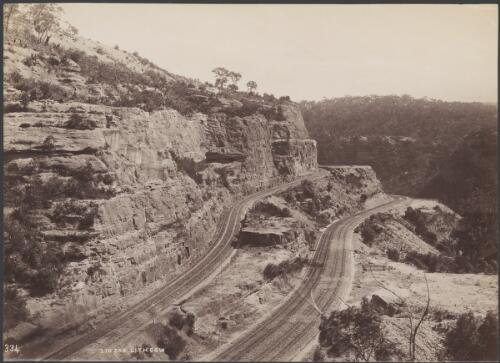 Zig Zag railway, Lithgow, New South Wales, ca. 1885 [picture] / Charles Bayliss
