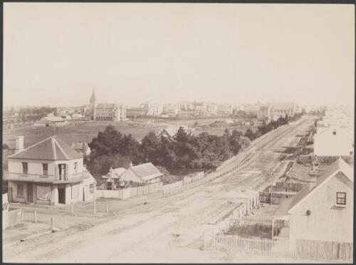 Newington Road, Stanmore, New South Wales, ca. 1885 [picture] / Charles Bayliss