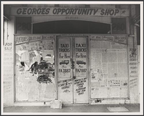 Georges opportunity shopfront, Oxford Street, Sydney, ca. 1974 [picture] / Greg Battye