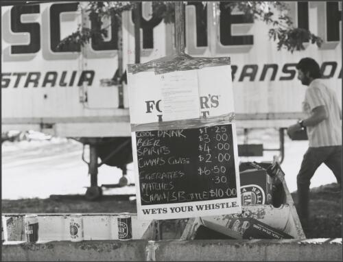 Racecourse bar prices, Kununurra. 1994 [picture] / Reg Alder
