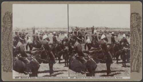 Review of troops, Commonwealth celebrations, Sydney, 1901 [picture]