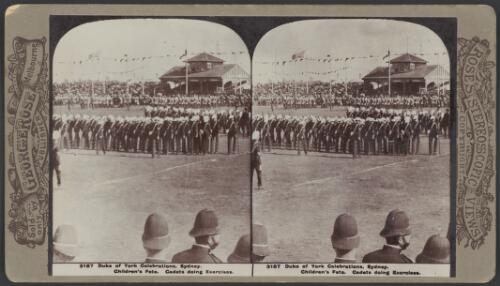 Cadets parade at Children's Fete during the Duke of York celebrations, Sydney, 1901 [picture]
