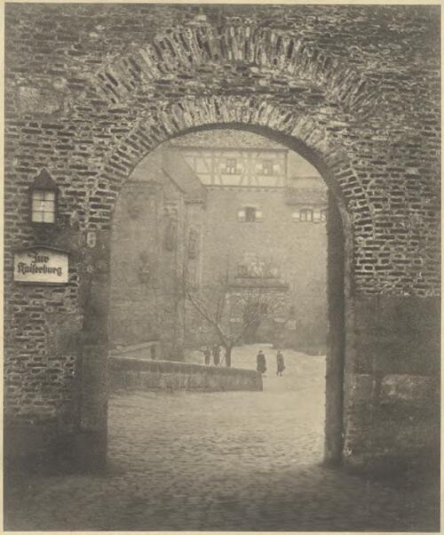 Old archway of the Kaiserburg Castle, paved with cobblestones, Nuremberg, Germany [picture] / H.D. Dircks