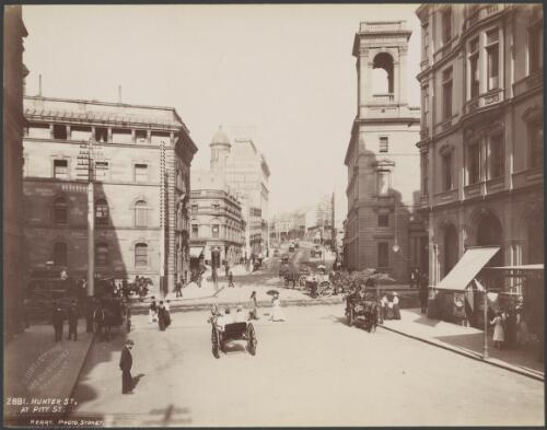 Intersection of Hunter Street at Pitt Street, Sydney [picture] / Charles H. Kerry