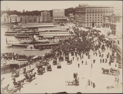 Circular Quay on a holiday, Sydney, ca. 1895 [picture] / Kerry & Co