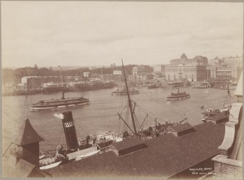 Ferries at Circular Quay, Sydney, New South Wales, 1880s? [picture] / Charles Kerry