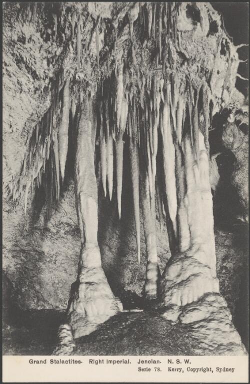 Grand stalactites, Imperial Cave, Jenolan Caves, New South Wales [picture] / Kerry Photo
