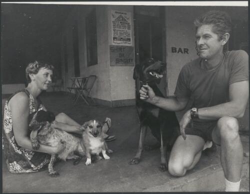 Malcolm Roberts, publican, and his wife, Wauchope Well Hotel, Northern Territory, ca. 1972 [picture] / Bruce Howard
