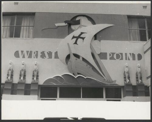Art work at the entrance to the Wrest Point Hotel and Casino, Hobart, Tasmania, ca. 1972 [picture] / Bruce Howard