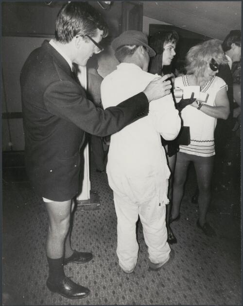Masked blonde at the fancy dress ball at the pub in Tennant Creek, Northern Territory, 8 April 1972 [picture] / Bruce Howard