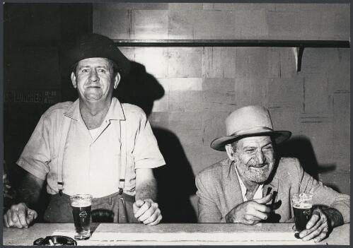 Hoppy Tom and mate in the bar at Warialda, New South Wales, ca. 1972 [picture] / Bruce Howard