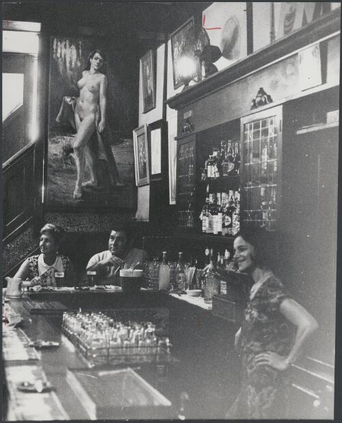 Nude painting of a Dutch girl in the back bar of the Newcastle Hotel, Sydney, New South Wales, ca. 1972 [picture] / Bruce Howard