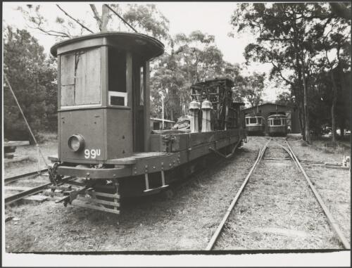 Line maintenance tram at the Sydney Tramway Museum, Loftus, New South Wales, ca. 1976 [picture]