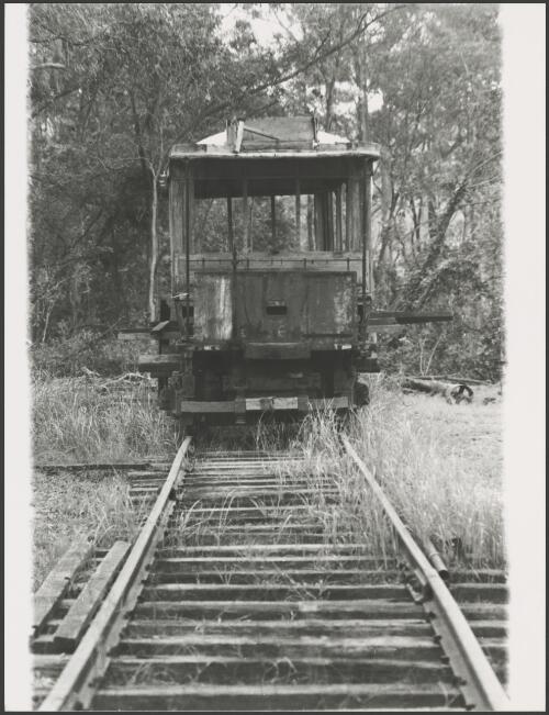 Tram awaiting restoration, Ferny Grove Tramway Museum, Brisbane, Queensland, ca. 1976, 5 [picture]