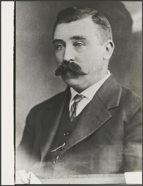 Francis E. Beaurepaire, a tram conductor, Melbourne, ca. 1900 [picture]