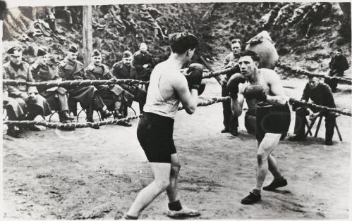 Prisoners' boxing championship, Stalag Luft III, Germany, ca. 1943 [picture] / Gerald Carroll