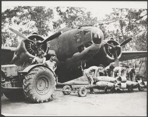 Loading bombs into a Hudson Bomber, Batchelor, Northern Territory, 1943 [picture]