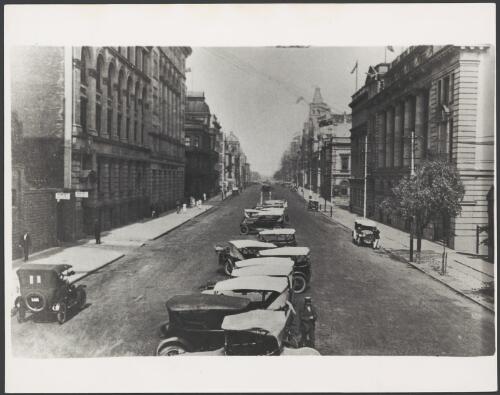 Cars parked in St George's Terrace, Perth, Western Australia, ca. 1923 [picture]