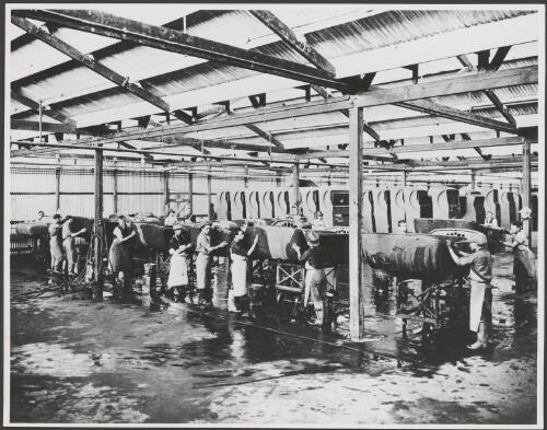 Production line in the Holden and Frost motor body works, Adelaide, 1925 [picture]