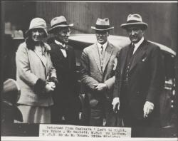 From left, Mrs Ethel Bruce, Mr Henry Somer Gullett, MHR, Mr John Greig ...