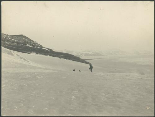 Members on Beardmore Glacier at N.E. end of the Big Nunatak, [British  Antarctic Expedition, 1907-1909] [picture]