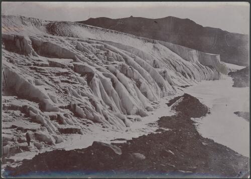 Effect of thaw, Ferrar Glacier at the Solitary Rocks, Western Mts,  [British Antarctic Expedition, 1907-1909] [picture] / [Philip Brocklehurst]