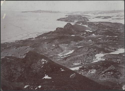 Lakes 1, [view of the landscape from high up, Australasian Antarctic Expedition, 1911-1914] [picture]