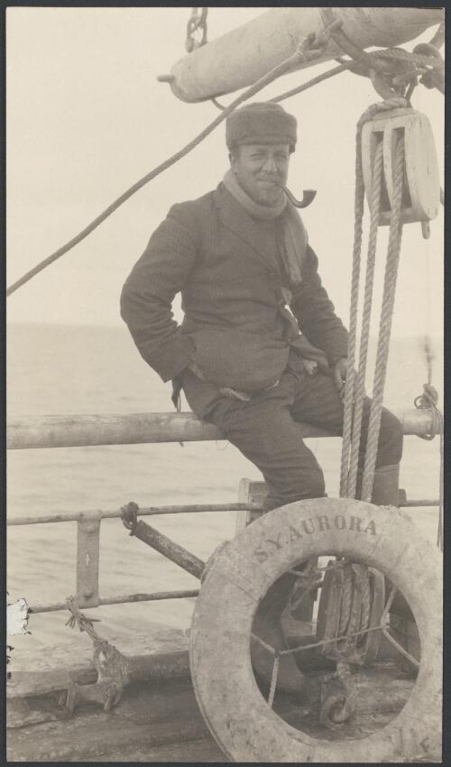 [Robert Bage on board the S.Y.Aurora, Australasian Antarctic Expedition, 1911-1914] [picture] / Watson