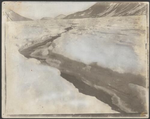 Crack in sea-ice of New Harbor, [British Antarctic Expedition, 1907-1909] [picture]