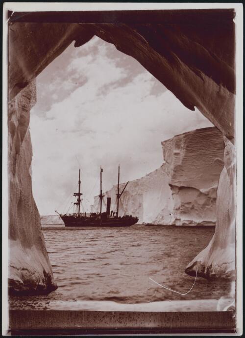 [A glimpse from within the cavern of the Mertz Glacier, Australasian Antarctic Expedition, 1911-1914] [picture] / [Frank Hurley]