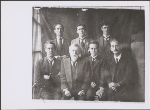 Members of the Irish National Association of Australasia, known as The Irish Seven, in Darlinghurst Gaol, Sydney, 1918