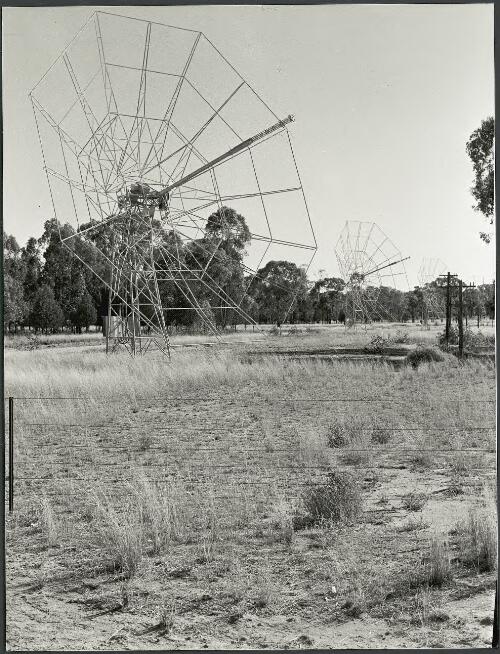Structures near the entrance to CSIRO Australia telescope Narrabri [picture] / photograph by Fiona MacDonald Brand
