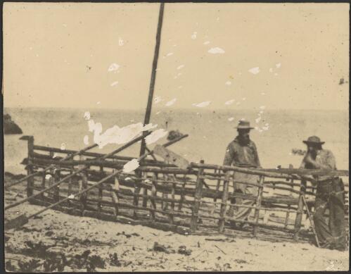 Craft built by R.H. Edmunds as it lay at Escape Cliffs, Northern Territory, 1866 [picture] / Lieut. Guy R.N