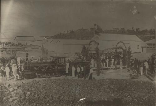 Christening first locomotive, September 1888 [picture]