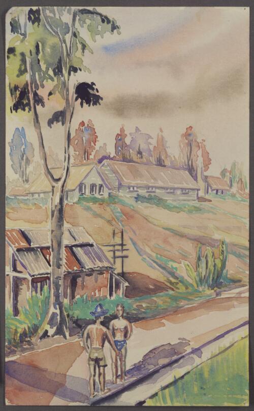 [Prisoners on road, Changi, 1942-1945] [picture] / [J.N.D. Harrison]