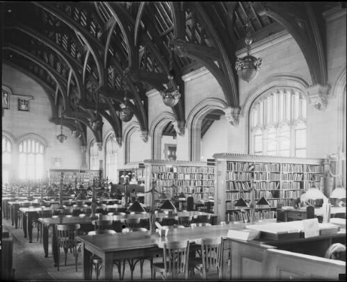 Interior of the Fisher Library, University of Sydney, Camperdown, Sydney, ca. 1935 [picture] / E.W. Searle
