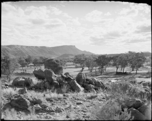 Mount Gillen from Billy Goat Hill, Alice Springs, Northern Territory, 1947, 1 [picture] / E.W. Searle