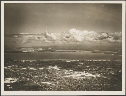 Aerial view of the mouth of the Georges River, Botany Bay, New South Wales, ca. 1935 [picture] / E.W. Searle