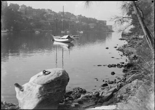 Sailing boats moored in Mosman Bay, Sydney Harbour, ca. 1935, 2 [picture] / E.W. Searle