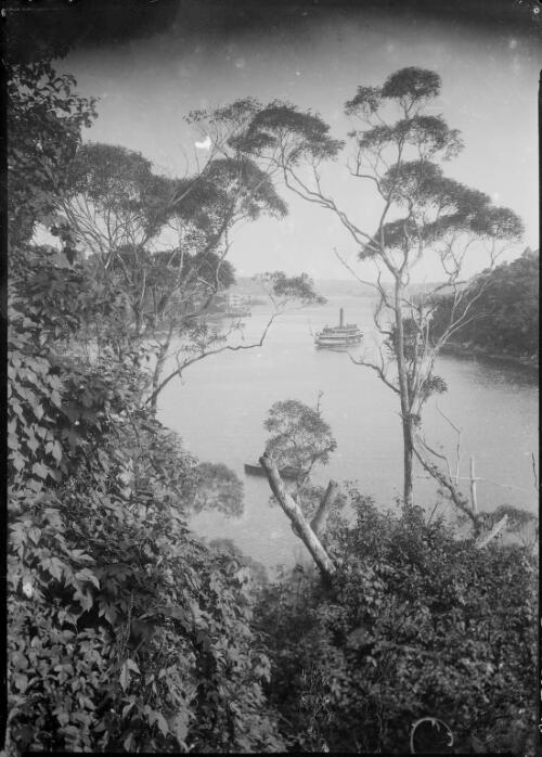Ferry departing Cremorne dock, Mosman Bay, Sydney Harbour, ca. 1935, 1 [picture] / E.W. Searle