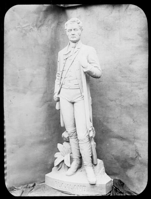Photograph of a statue of Gregory Blaxland, New South Wales [picture] / E.W. Searle