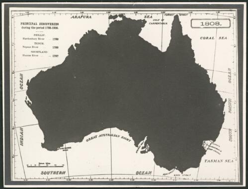 Map of Australia with principal discoveries during the period 1788-1808 [picture]