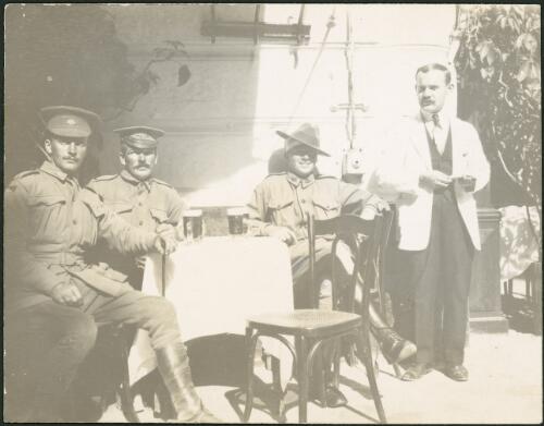 Group of Australian soldiers at a restaurant, Alexandria, Egypt, ca. 1915 [picture]