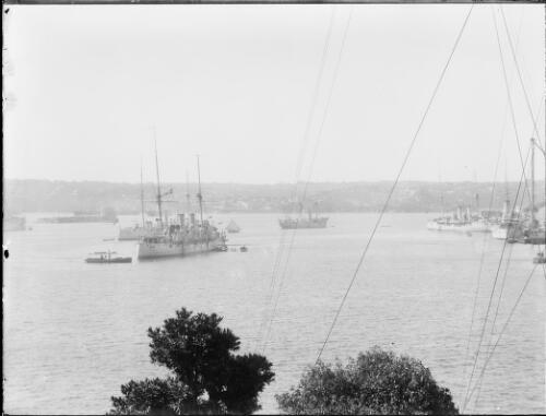 A variety of shipping vessels near Fort Denison, Sydney Harbour, ca. 1910 [picture]