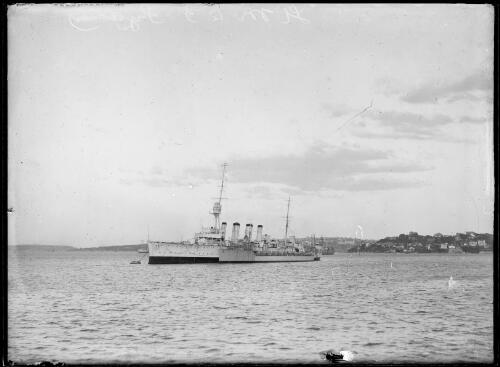 HMAS Sydney moored in Sydney Harbour, ca. 1928 [picture] / E.W. Searle