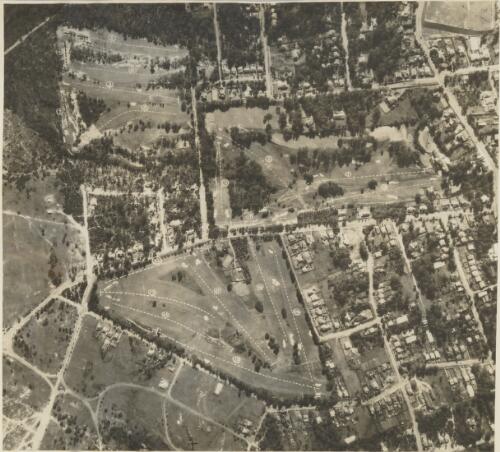 Aerial view of Killara Golf Links, Killara, Sydney, ca. 1939 [picture] / E.W. Searle