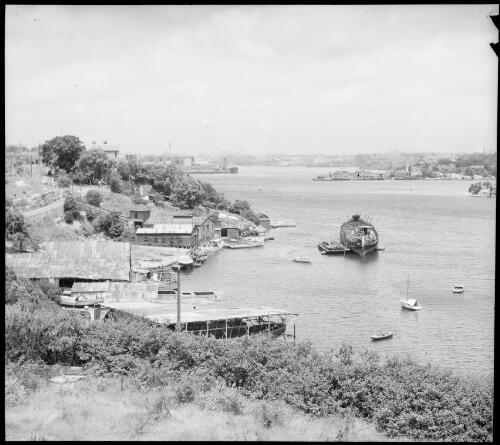 The Sobraon, later HMAS Tingira, Berrys Bay, Sydney, ca. 1935, 5 [picture] / E.W. Searle
