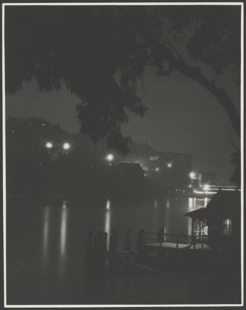 Night lights, Mosman Bay, Sydney Harbour, ca. 1935, 2 [picture] / E.W. Searle