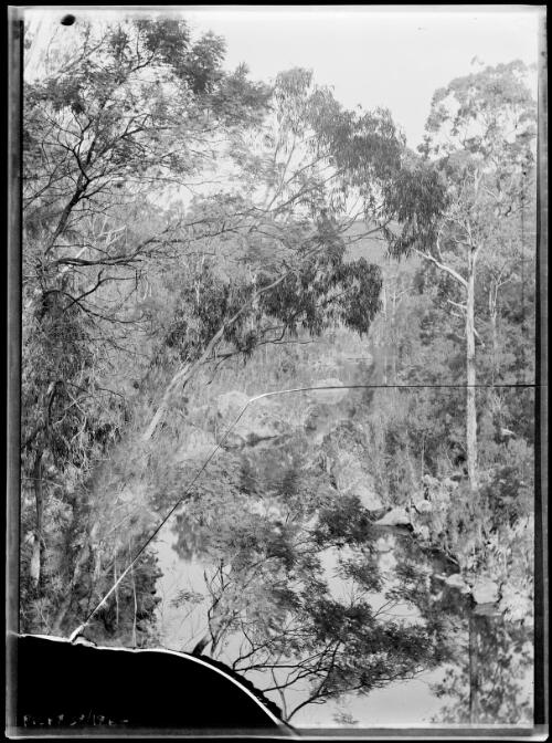River flowing through a valley with tangled growth, Australia, ca. 1935 [picture] / E.W. Searle