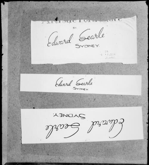 Samples of E.W. Searle's signature, Sydney, ca. 1935, 1 [picture] / E.W. Searle